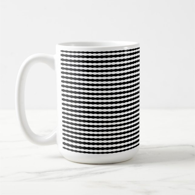 Waves of Perception In Black And White, Coffee Mug (Left)