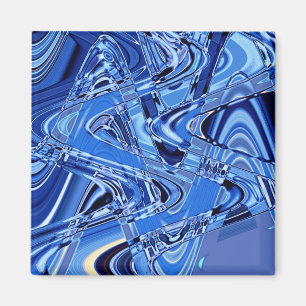 waves of roads in blue magnet