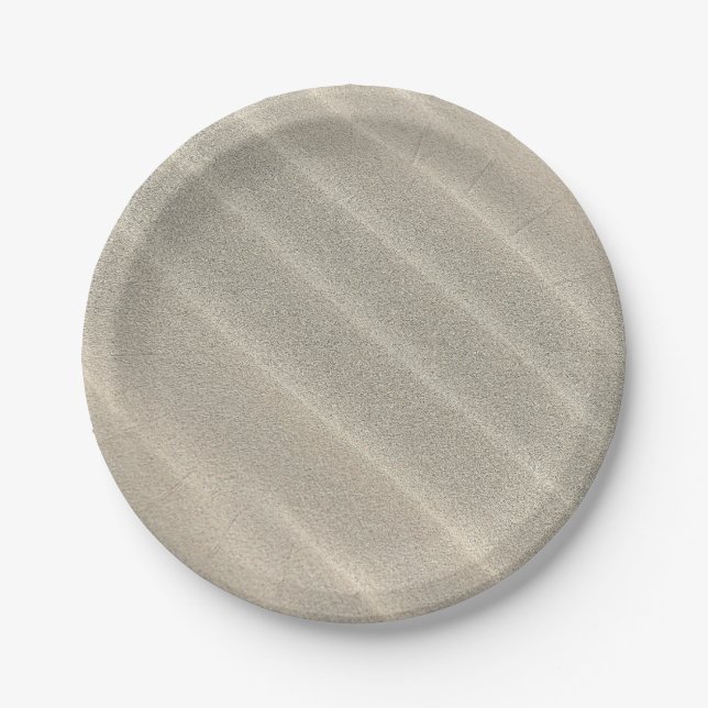 Waves of Sand Paper Plate (Front)