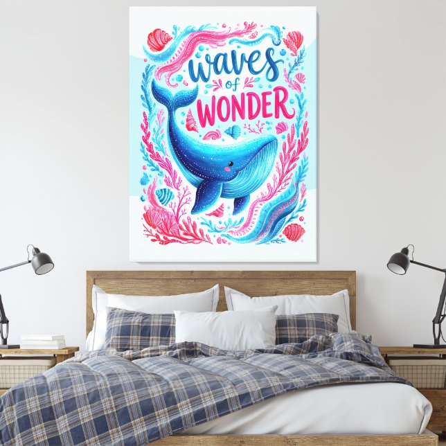 Waves of Wonder Canvas Print (Insitu(Bedroom))