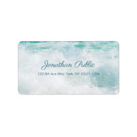 Waves Oil Painting Handwritten Script Text Elegant