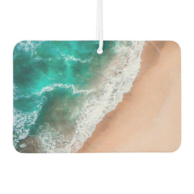 Waves on Sandy Beach  Car Air Freshener (Front)