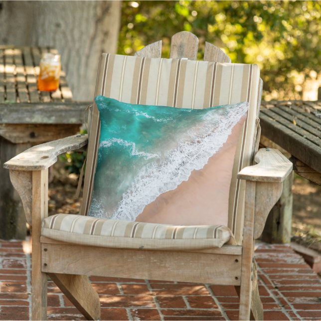 Waves on Sandy Beach  Cushion (Chair)