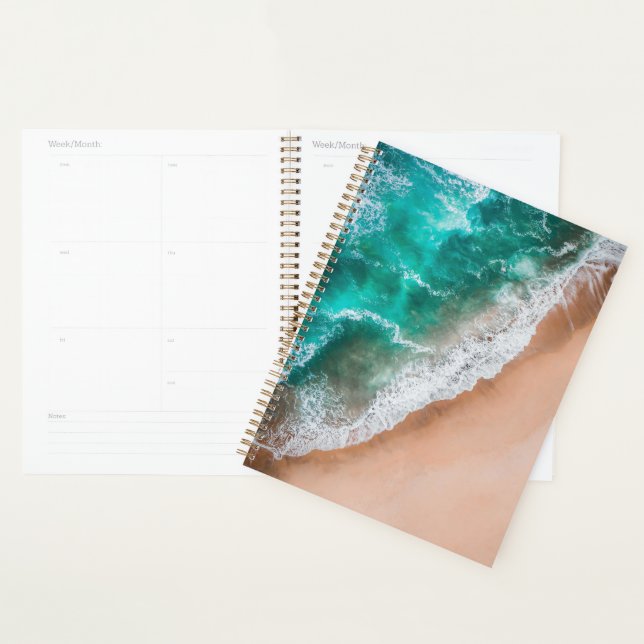 Waves on Sandy Beach  Planner (Display)