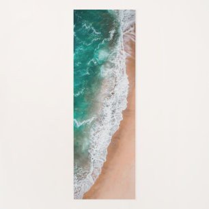 Waves on Sandy Beach Yoga Mat