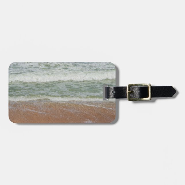 Waves On the Beach Tropical Image Luggage Tag (Front Horizontal)