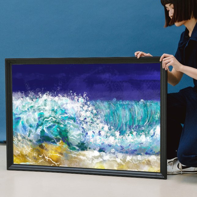 Waves on the seashore  poster (Creator Uploaded)