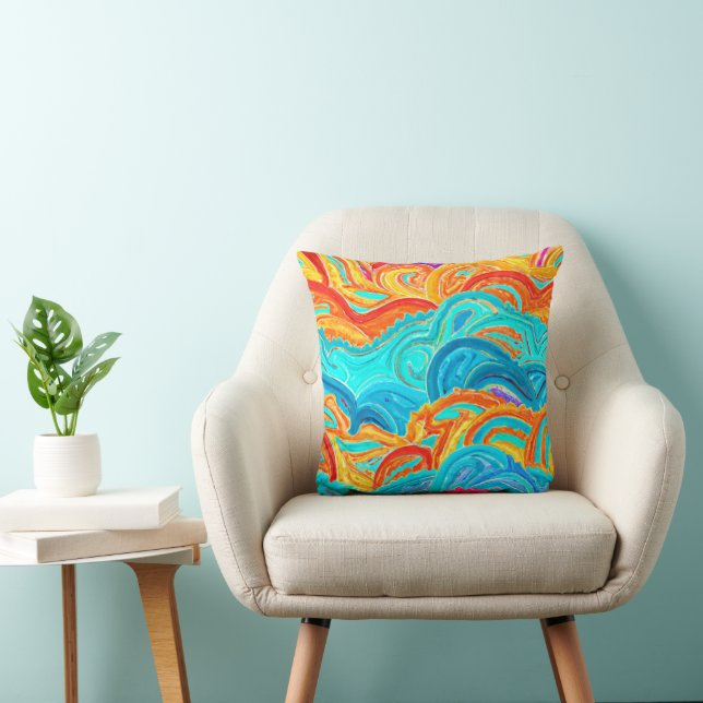 Waves Patterns Painting. Buy Now Cushion (Chair)