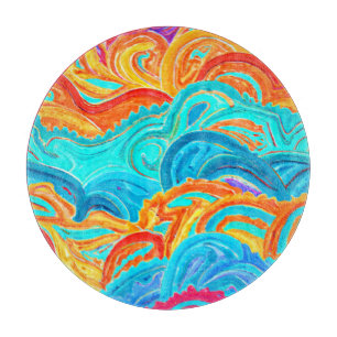 Waves Patterns Painting. Buy Now Cutting Board