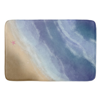 Waves rolling in bath mat