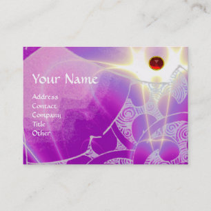 WAVES RUBY MONOGRAM, bright light purple blue Business Card