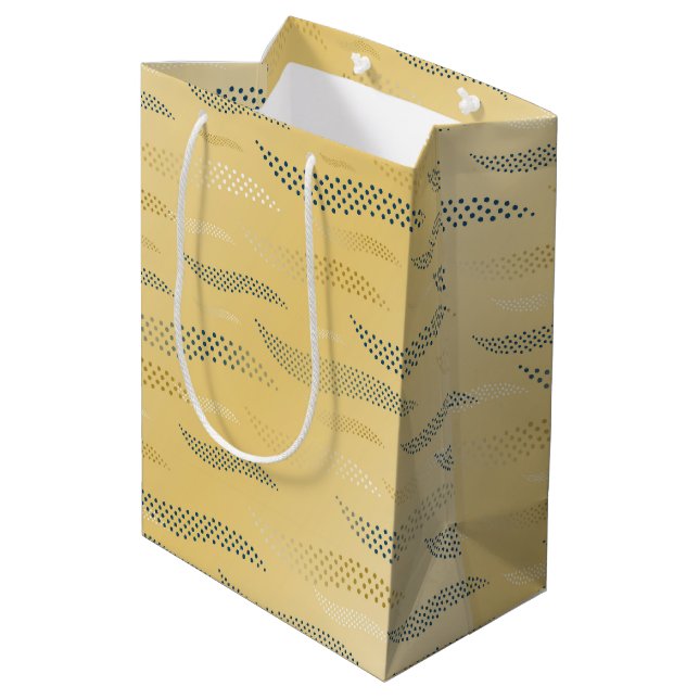 Waves Tiger (stylised pattern) 1 Medium Gift Bag (Back Angled)