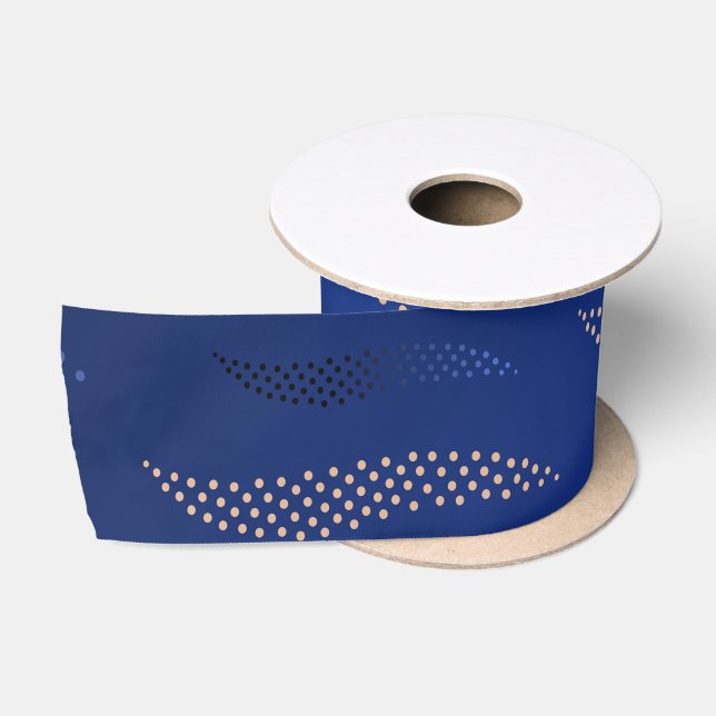 Waves Tiger (stylised pattern) 2 Satin Ribbon (Spool)