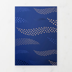 Waves Tiger (stylised pattern) 2 Tri-Fold Holiday Card