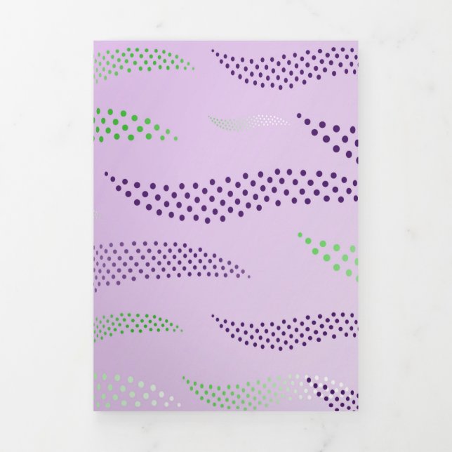 Waves Tiger (stylised pattern) 3 Tri-Fold Holiday Card (Cover)
