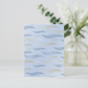 Waves Tiger (stylised pattern) 4 Holiday Postcard