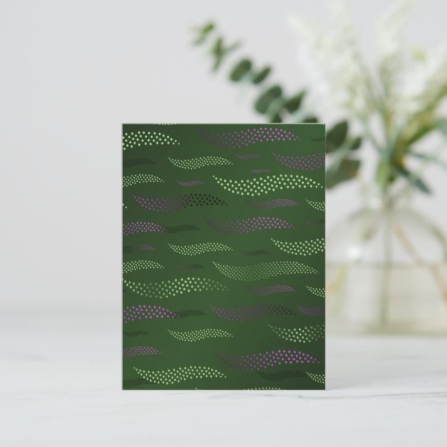 Waves Tiger (stylised pattern) 5 Holiday Postcard (Standing Front)