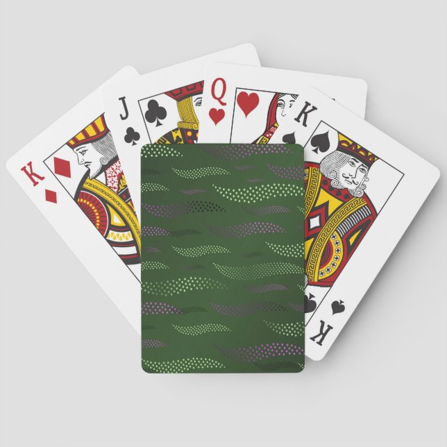 Waves Tiger (stylised pattern) 5 Playing Cards (Back)