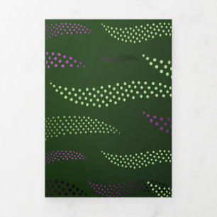 Waves Tiger (stylised pattern) 5 Tri-Fold Holiday Card