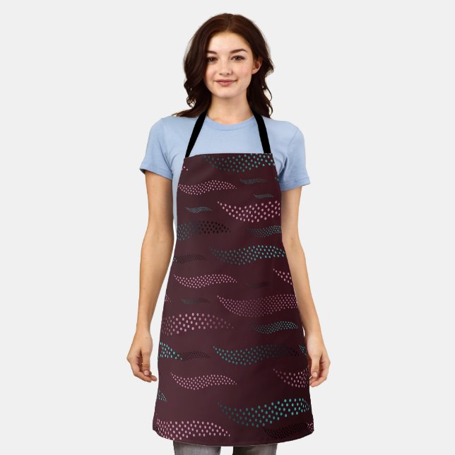 Waves Tiger (stylised pattern) 6 Apron (Worn)