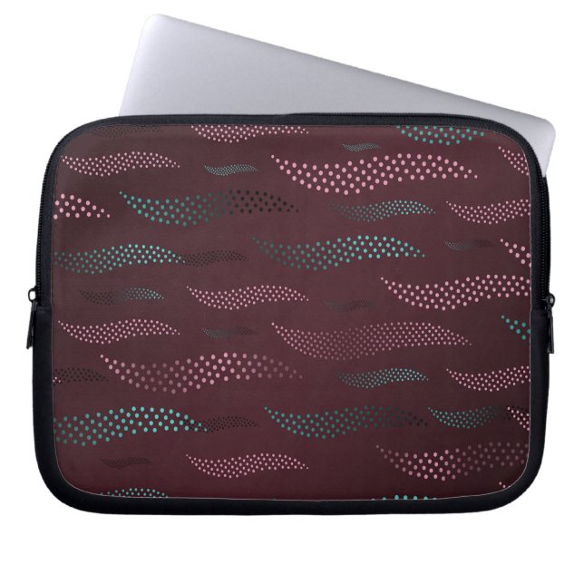 Waves Tiger (stylised pattern) 6 Laptop Sleeve (Front)