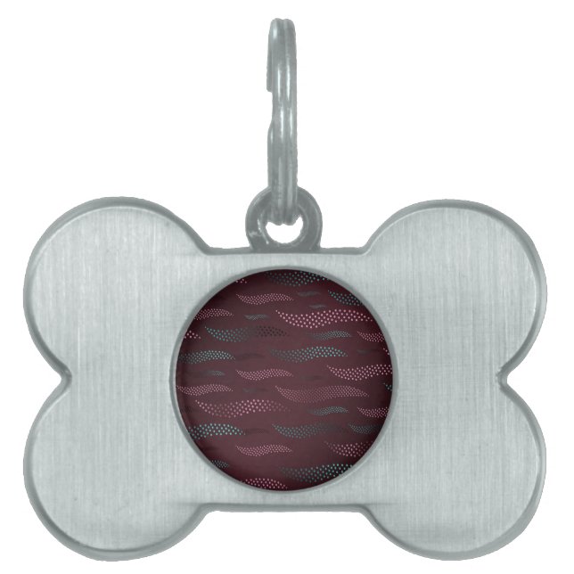 Waves Tiger (stylised pattern) 6 Pet ID Tag (Front)