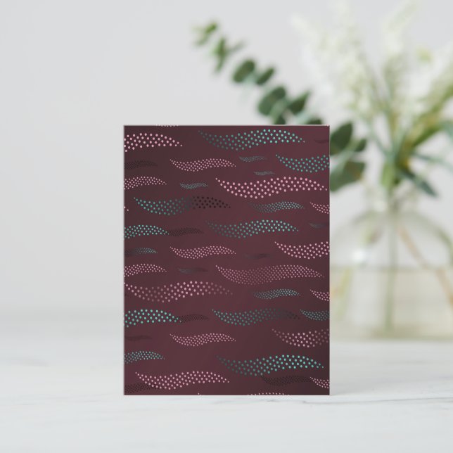 Waves Tiger (stylised pattern) 6 Postcard (Standing Front)