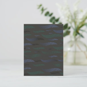 Waves Tiger (stylised pattern) 7 Holiday Postcard
