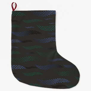 Waves Tiger (stylised pattern) 7 Large Christmas Stocking