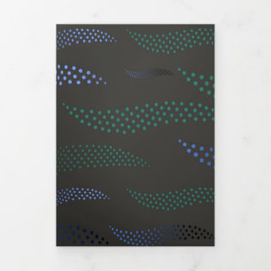 Waves Tiger (stylised pattern) 7 Tri-Fold Holiday Card