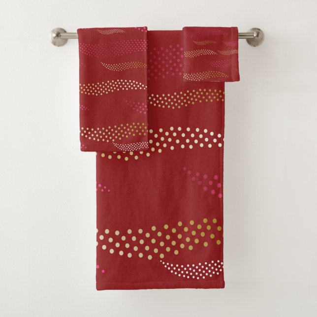 Waves Tiger (stylised pattern) 8 Bath Towel Set (Insitu)