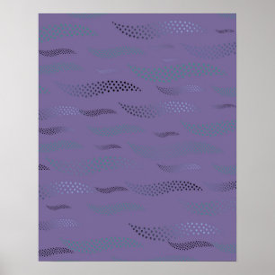 Waves Tiger (stylised pattern) 9 Poster
