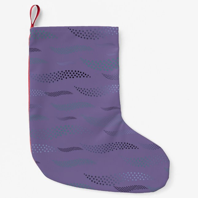 Waves Tiger (stylised pattern) 9 Small Christmas Stocking (Front)