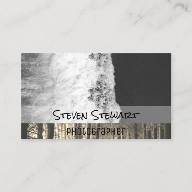 Waves | Trees | Outdoor Photography Business Card (Front)