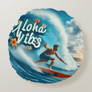Waves & Wanderlust Collection Round Cushion