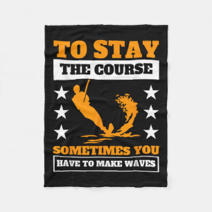 Waves Water Skiing Extreme Sports Wave Lover Fleece Blanket