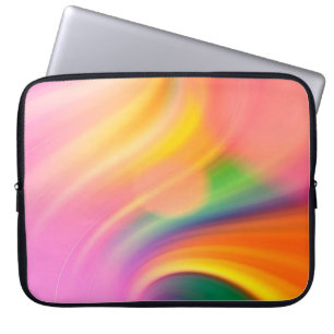 Waves watercolor background texture laptop sleeve