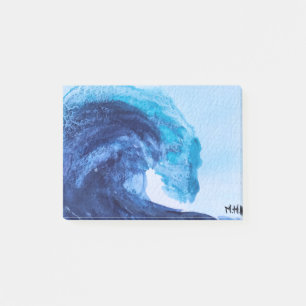 Waves watercolor sea ocean water tropical beach post-it notes