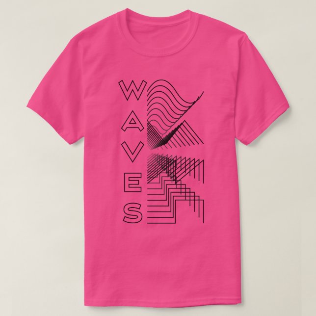 Waves Waveform Audio Analogue Design Modular Gift  T-Shirt (Design Front)