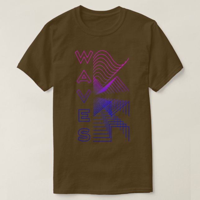 Waves Waveform Audio Digital Design Modular Gift T-Shirt (Design Front)