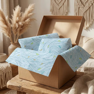 Waves with Boats Tissue Paper