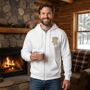 Waving Adorable Smiling Bear Hoodie