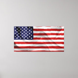 Waving American Flag Canvas Print