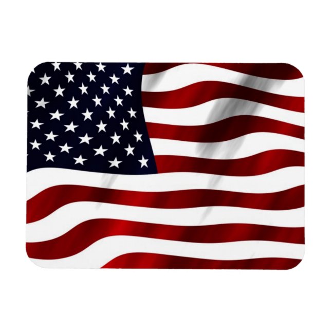 Waving American Flag Magnet (Horizontal)