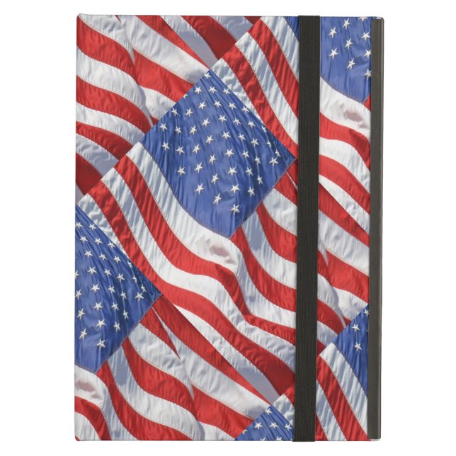 Waving American Flag Patriotic iPad Air Case (Front Closed)