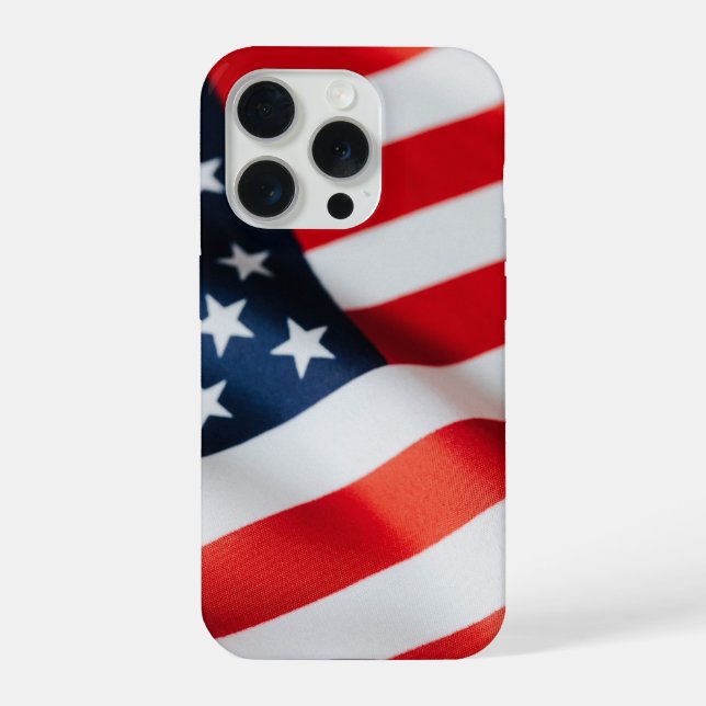 Waving American Flag Patriotic  iPhone Case (Back)