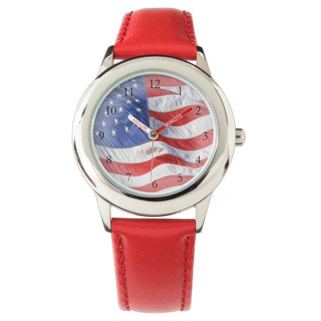 Waving American Flag Watch (Front)
