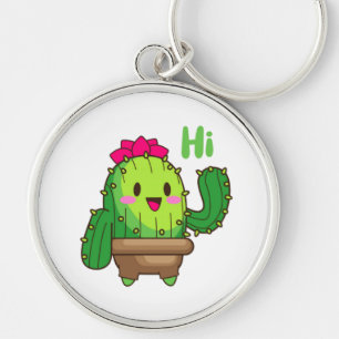 Waving Cactus Keychain – Happy Green Buddy