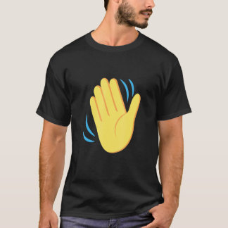 Waving Cute Hand Sign Hello Good Day Goodbye Bye T-Shirt