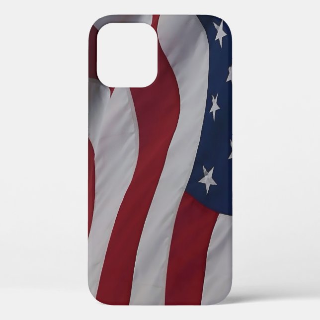 Waving Fabric USA Flag Case-Mate iPhone Case (Back)